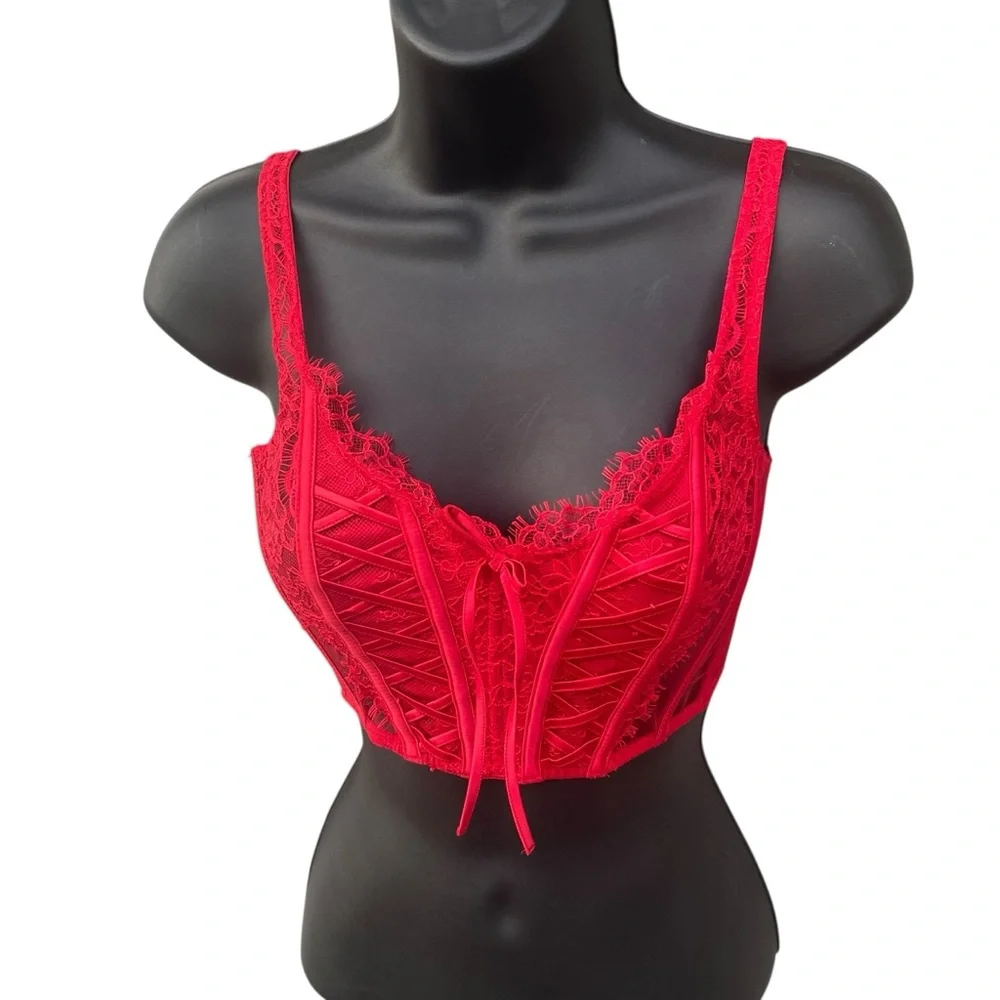 Victoria‎ Secret Dream Angels Elegant Red Lace Bralette Size XS